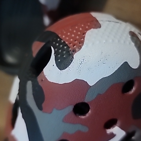 Maroon White Gray Camo Croocs - Picture 8 of 8